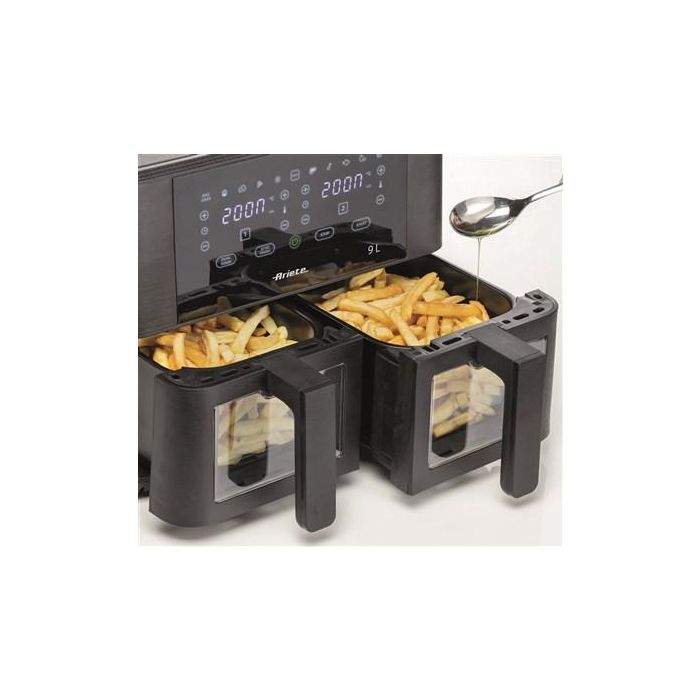 Ariete Freidora de Aire Dual 4.5L + 4.5L con 11 Programas, Max Crisp y Función Sincronizar 1 Ariete Freidora de Aire Dual 4.5L + 4.5L con 11 Programas, Max Crisp y Función Sincronizar 1