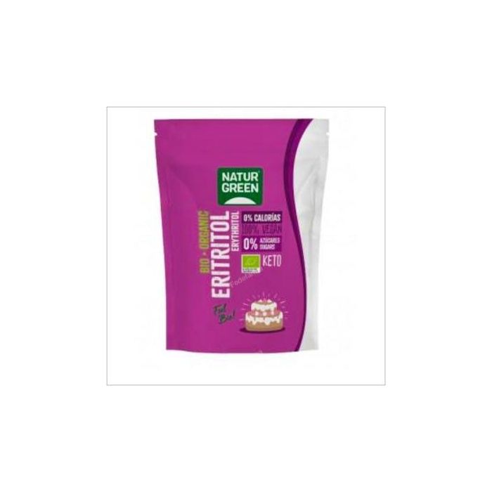NATURGREEN Eritritol Endulzante Bio Vegan 1Kg - Edulcorante de mesa ecológico sin gluten y bajo índice glucémico