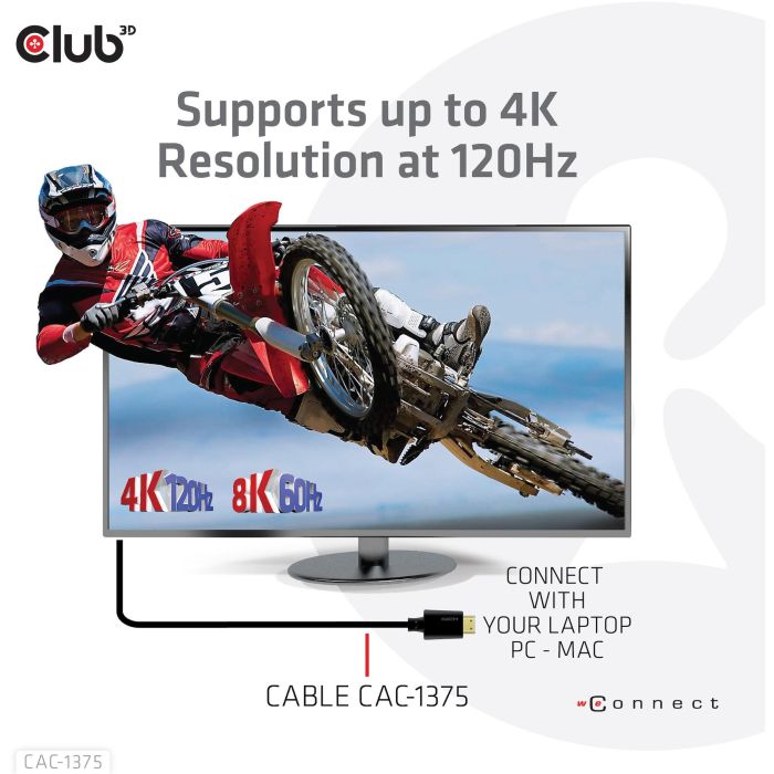 Club3D A -> A 2.1 Cable HDMI Ultra High Speed 10K HDR 5m 1 Club3D A -> A 2.1 Cable HDMI Ultra High Speed 10K HDR 5m 1