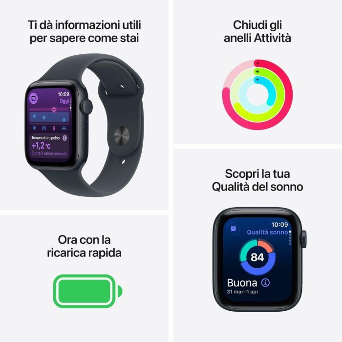 Smartwatch Apple MEPC4QL/A Negro 40 mm 5 Smartwatch Apple MEPC4QL/A Negro 40 mm 5