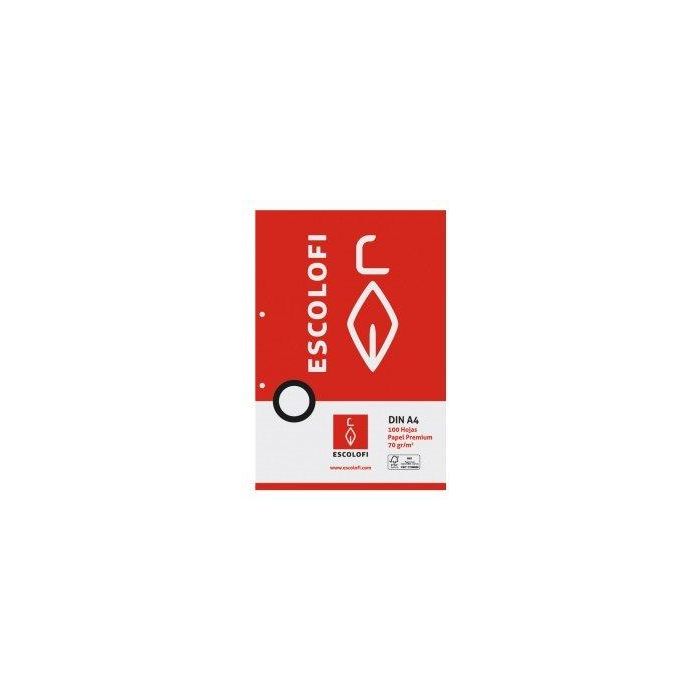 Recambio Escolofi A4 100H 70Gr 2 Taladros Horizontal C/Margen