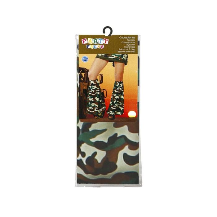 Calentadores Camuflaje Militar Verde - Accesorio para Disfraces de Soldado o Comando 1 Calentadores Camuflaje Militar Verde - Accesorio para Disfraces de Soldado o Comando 1