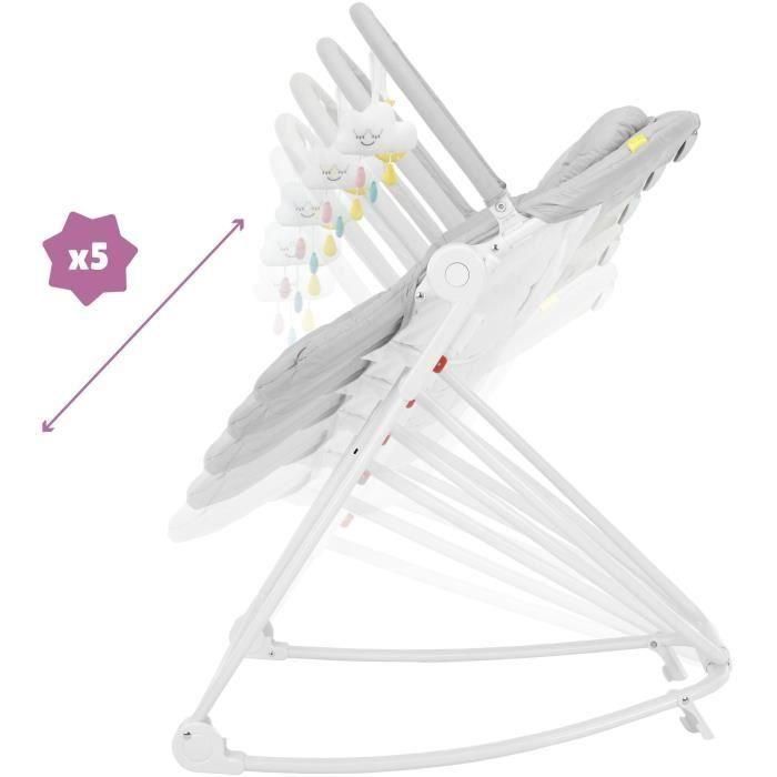 Badabulle Transat Compact'up Plegable Bebé - Hamaca de 5 Alturas con Función Balanceo, Respaldo Reclinable y Arco de Juego - Candy 2 Badabulle Transat Compact'up Plegable Bebé - Hamaca de 5 Alturas con Función Balanceo, Respaldo Reclinable y Arco de Juego - Candy 2
