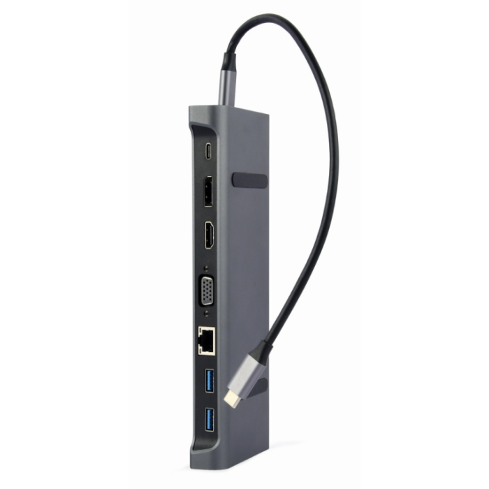 Gembird A-CM-COMBO9-02 base para portátil y replicador de puertos Alámbrico USB 3.2 Gen 1 (3.1 Gen 1) Type-C Gris Gembird A-CM-COMBO9-02 base para portátil y replicador de puertos Alámbrico USB 3.2 Gen 1 (3.1 Gen 1) Type-C Gris