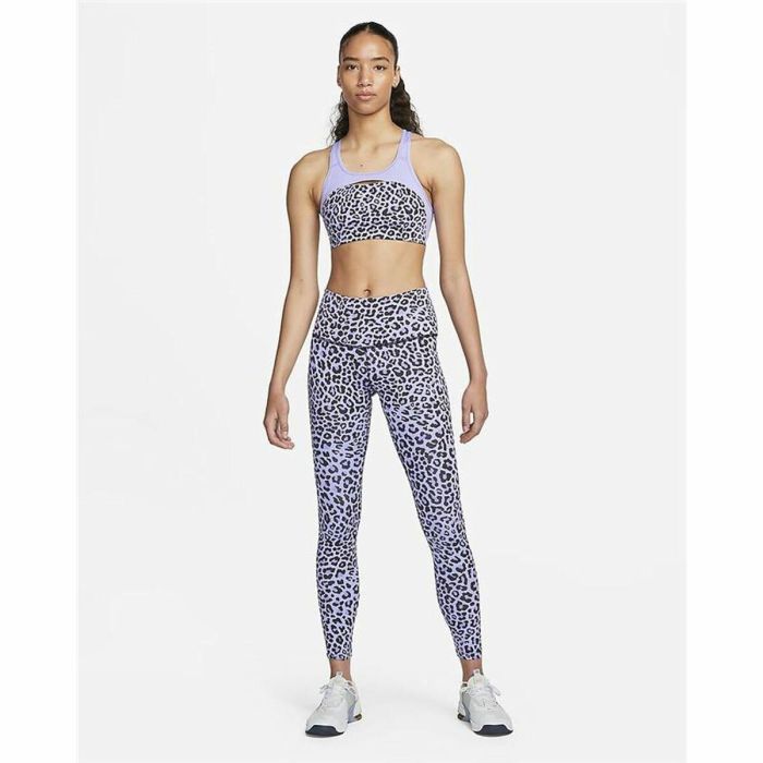 Sujetador Deportivo Nike Dri-FIT Swoosh Azul 1 Sujetador Deportivo Nike Dri-FIT Swoosh Azul 1