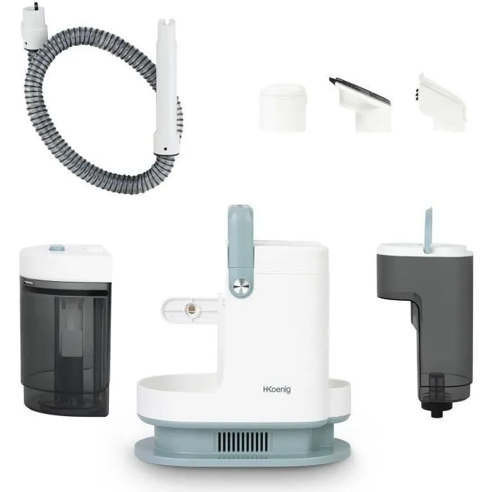 Hkoenig TWT99 Limpiador Textil de Agua Caliente y Vapor - 1700 W - 2 Cepillos 2