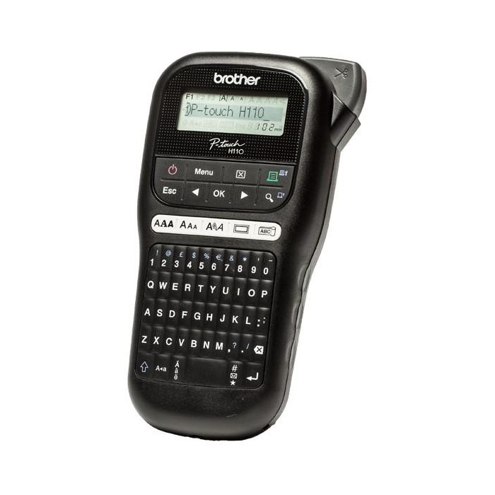 Brother P-touch H110 Rotuladora de Etiquetas Portátil QWERTY con Transferencia Térmica para Cintas TZe de 3.5 a 12mm 1 Brother P-touch H110 Rotuladora de Etiquetas Portátil QWERTY con Transferencia Térmica para Cintas TZe de 3.5 a 12mm 1