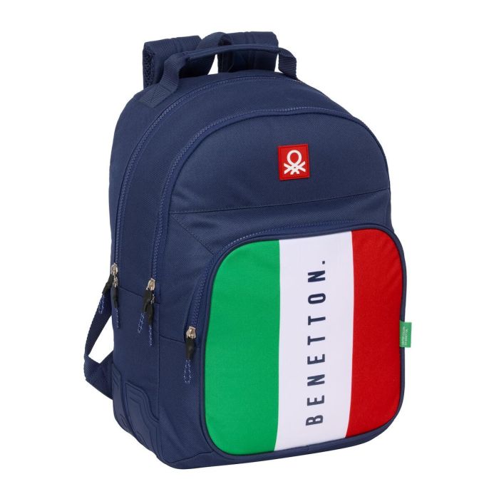 Mochila Escolar Benetton Flag Azul marino 32 x 42 x 15 cm