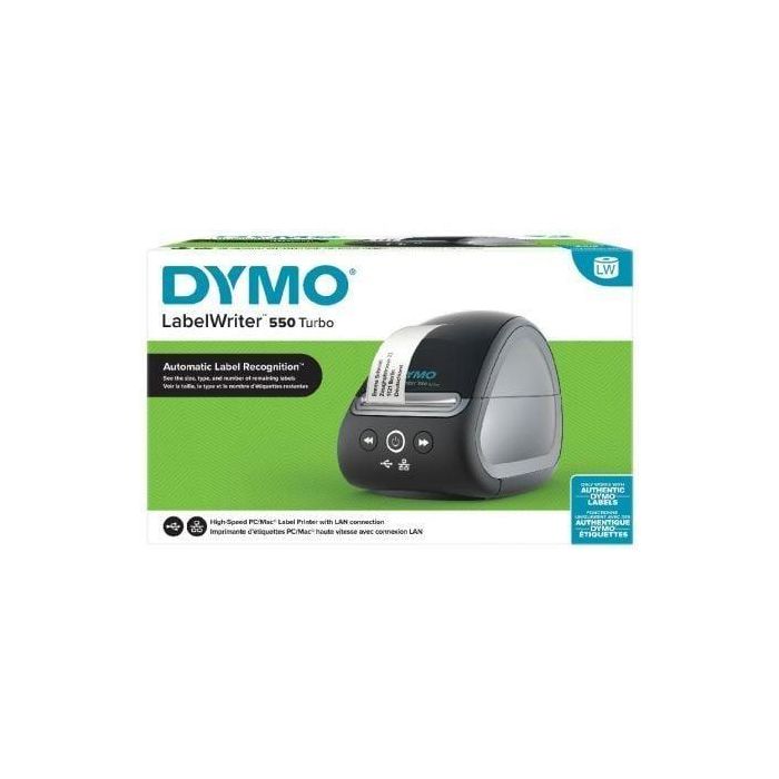Dymo LabelWriter 550 Turbo - Etiquetadora Electrónica, Imprime 25% más rápido, Conexión USB y RED, Tecnología Térmica Directa 1 Dymo LabelWriter 550 Turbo - Etiquetadora Electrónica, Imprime 25% más rápido, Conexión USB y RED, Tecnología Térmica Directa 1