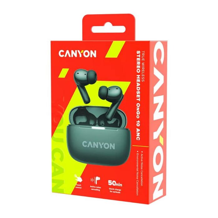 Canyon Auriculares OnGo 10 In-Ear True Wireless Bluetooth 5.3 Llamadas Música Deporte Uso Diario Negro 7