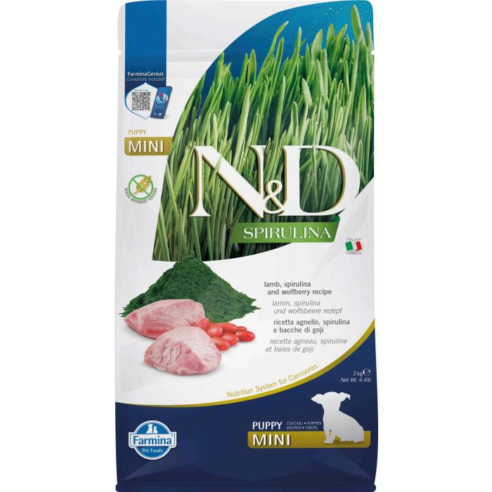 Farmina N&D Dog Puppy Spirulina Mini Cordero 2 kg Farmina N&D Dog Puppy Spirulina Mini Cordero 2 kg