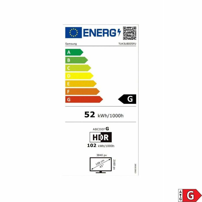 Samsung TU43U8005FU Smart TV 43" (109 cm) 4K Ultra HD WiFi Negro con Crystal Processor y HDR 20 Samsung TU43U8005FU Smart TV 43" (109 cm) 4K Ultra HD WiFi Negro con Crystal Processor y HDR 20