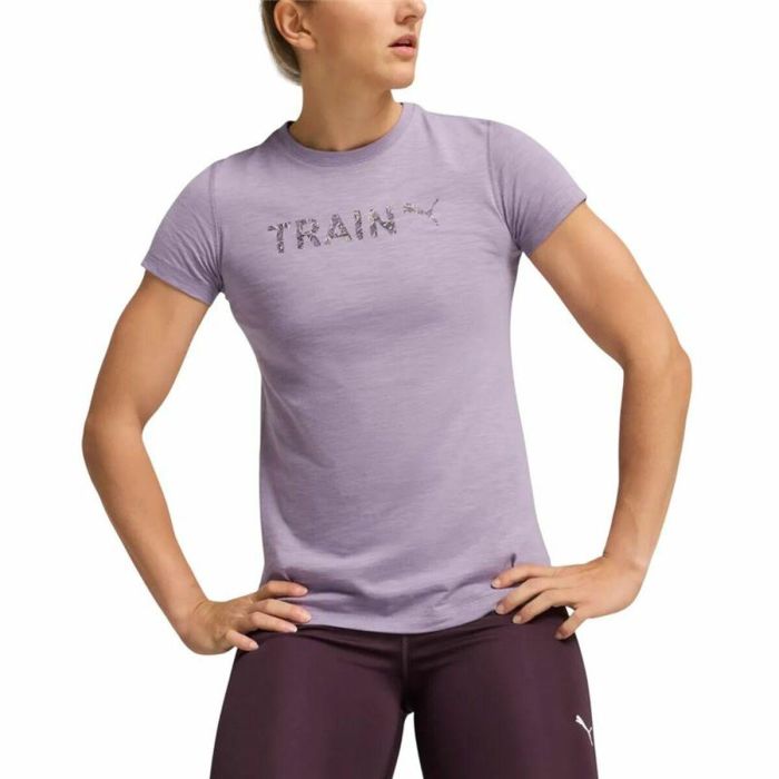 Camiseta de Manga Corta Mujer Puma Graphic Train Lavanda S 2