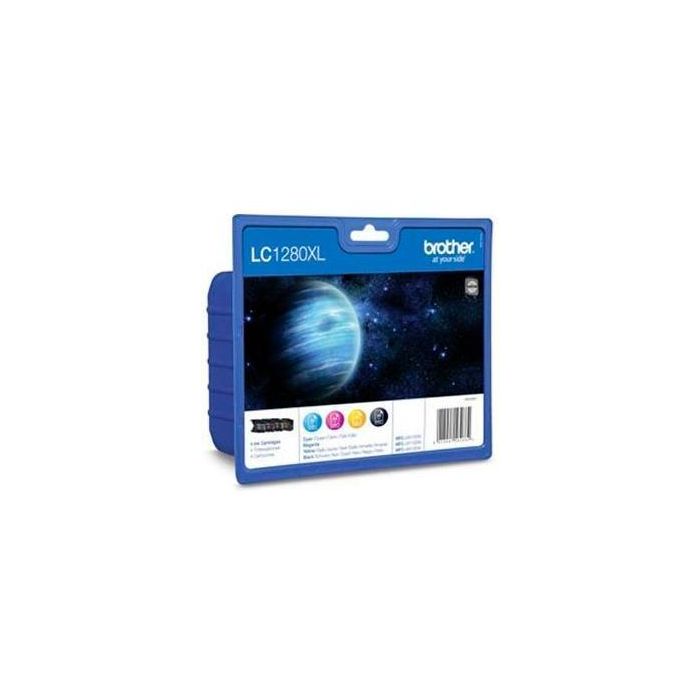 Brother Pack 4 Cartuchos de Tinta Colores Negro, Cian, Magenta, Amarillo para Impresoras MFC-J6510DW, J6710DW, J6910DW