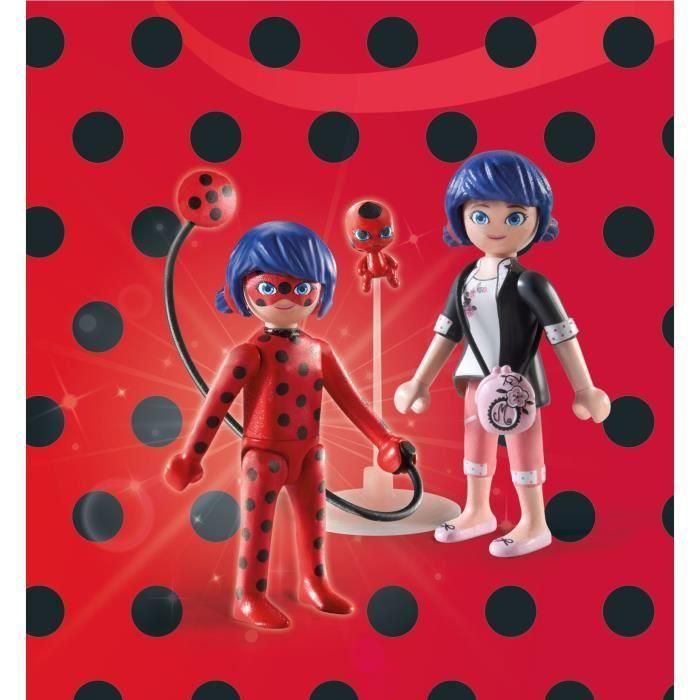 Playmobil 71336 Set de Juego Miraculous: Marinette y Ladybug Figuras Transformables para Niños +4 años 1