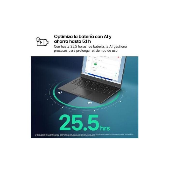 LG 16Z90TS-G.AU99B Gram Pro Portátil Copilot+ PC Intel Core Ultra 9 16" 32GB RAM 1TB SSD Windows 11 Home Gris 2
