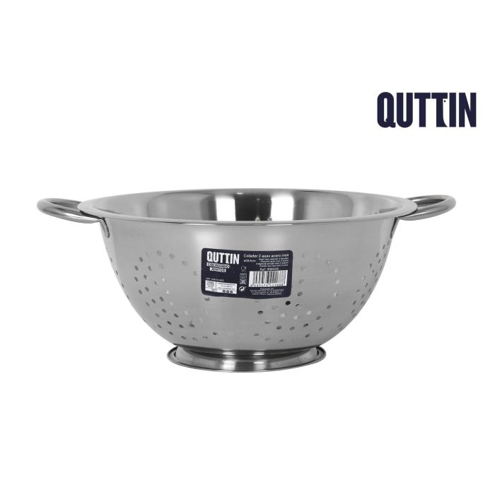 Quttin Colador de Acero Inoxidable con 2 Asas, Diámetro de 28.5 cm, Ideal para Escurrir Alimentos y Pasta en Cocina (12 Unidades) Quttin Colador de Acero Inoxidable con 2 Asas, Diámetro de 28.5 cm, Ideal para Escurrir Alimentos y Pasta en Cocina (12 Unidades)
