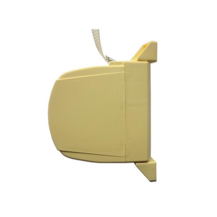 Schellenberg Recogedor exterior abatible giratorio 180° mini beige con cinta de 5 m, plástico 1