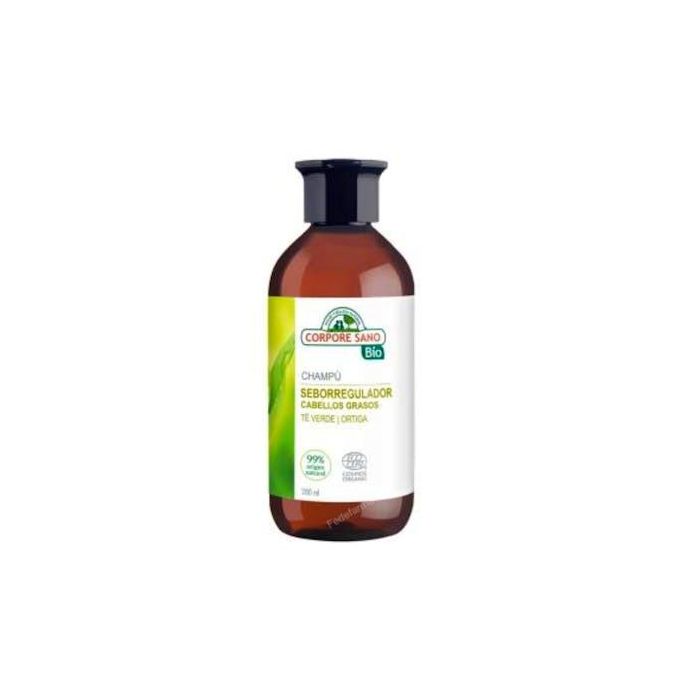 CORPORE SANO Champú Cabellos Grasos 300ml Astringente Disminuye Grasa Certificado Ecocert Vegano