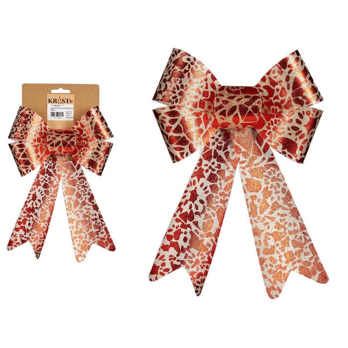 Lazo PVC Estampado Rojo 15x25 cm - Krist+ (48 Unidades) Lazo PVC Estampado Rojo 15x25 cm - Krist+ (48 Unidades)
