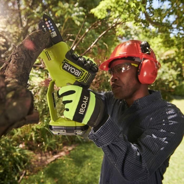 Ryobi ry18psx10a Podadora de Altura a Batería 18V ONE+ Motor sin escobillas, Poda 10 cm, con Batería y Cargador 5