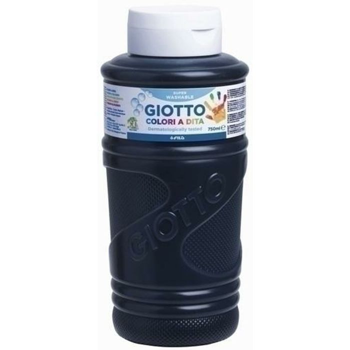 Pintura de Dedos Giotto Negro 750 ml (6 Unidades) 1