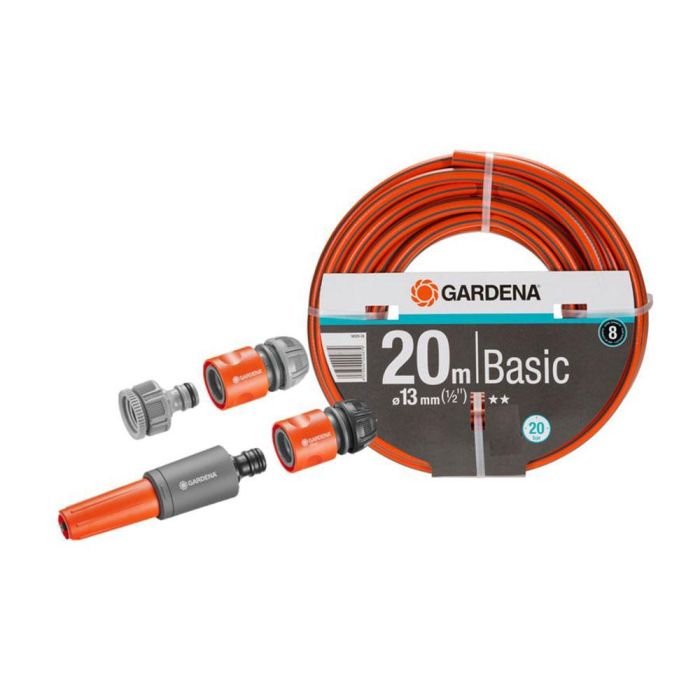 Kit manguera de jardín basico 20 m (1/2" 13 mm) Kit manguera de jardín basico 20 m (1/2" 13 mm)