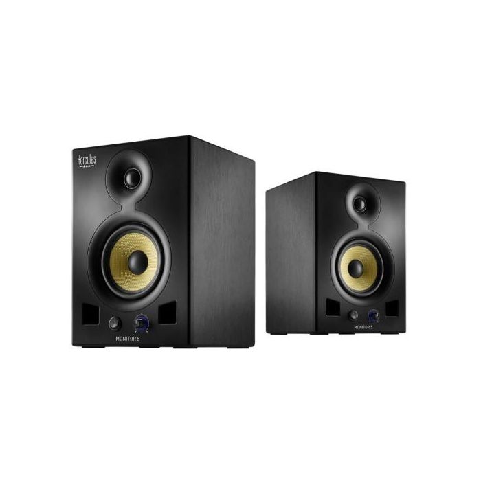 Hercules Monitor de Estudio 5 (Par) - 80W RMS (x2), 160W Pico, Biamplificado LF50W/HF30W, Woofer 5" Kevlar para Mezcla Hercules Monitor de Estudio 5 (Par) - 80W RMS (x2), 160W Pico, Biamplificado LF50W/HF30W, Woofer 5" Kevlar para Mezcla
