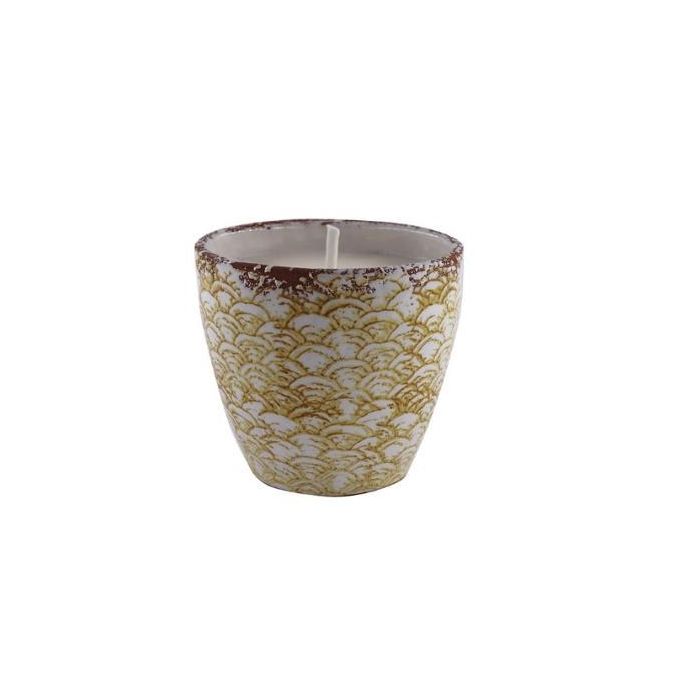 Vela Tiesto Escama Amari Squam65 Citronela 15,5X15 Vela Tiesto Escama Amari Squam65 Citronela 15,5X15