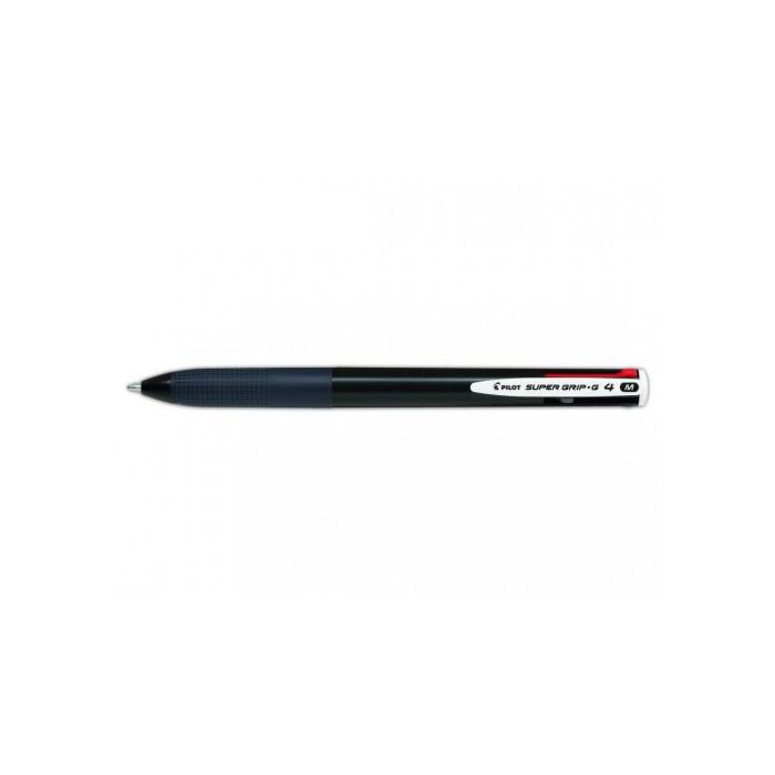 Pilot Bolígrafo Super Grip G - 4 Colores - Cuerpo Negro - Punta 1 mm - BPKGG-35M-B