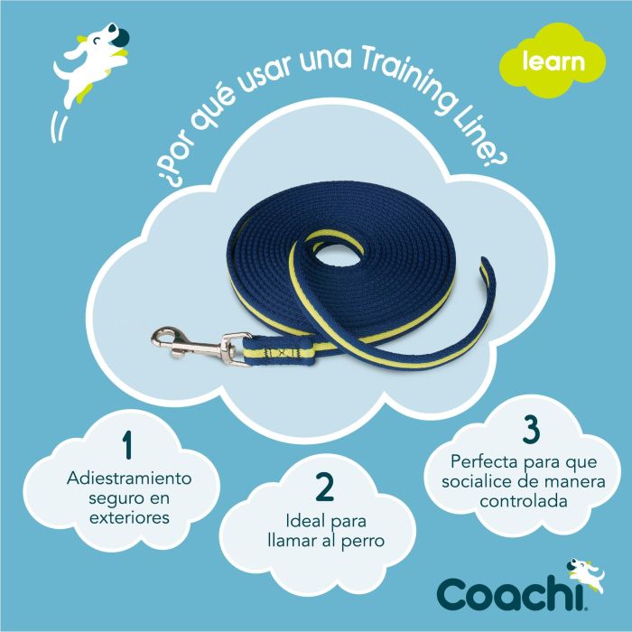 Coachi Training Line Correa Acolchada de Adiestramiento para Perros y Cachorros Pequeños/Medianos, Ligera y Suave, Azul-Lima 5 Metros 8 Coachi Training Line Correa Acolchada de Adiestramiento para Perros y Cachorros Pequeños/Medianos, Ligera y Suave, Azul-Lima 5 Metros 8
