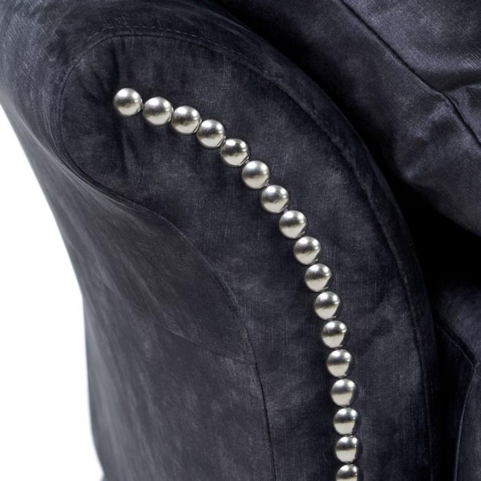 Sofá 3 Plazas Gris Oscuro Tejido Salón 228 X 97 X 100 cm