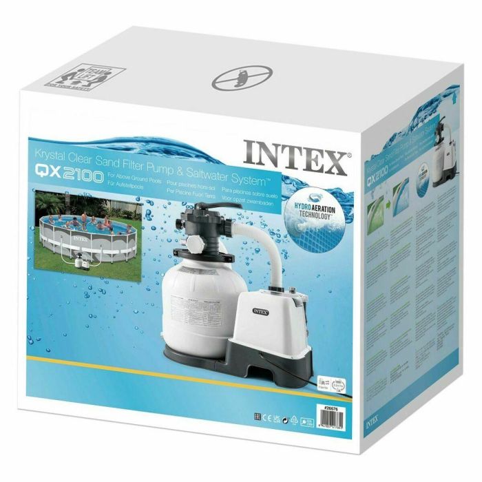 Intex 26676 Sistema de Filtración y Tratamiento de Sal 2 en 1 - Filtro de Arena 6m³/h para Piscinas hasta 32m³ 6
