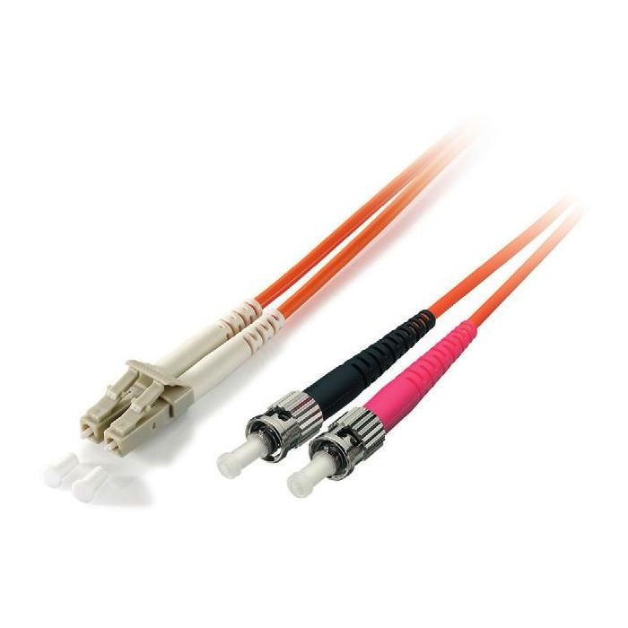 Equip LWL Patchkabel LC a ST 15m Monomodo Dúplex OS2, Cable de Fibra Óptica para Conexiones de Red de Alta Velocidad
