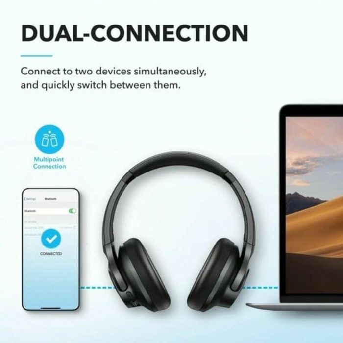 Soundcore Q20i Auriculares Diadema Híbridos Inalámbricos Bluetooth/Alámbricos con Cancelación de Ruido para Llamadas/Música USB-C Azul 17 Soundcore Q20i Auriculares Diadema Híbridos Inalámbricos Bluetooth/Alámbricos con Cancelación de Ruido para Llamadas/Música USB-C Azul 17