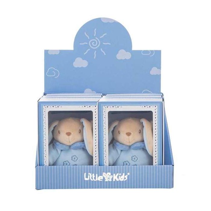 Creaciones Llopis Sonajeros de Peluche Animales Conejo Perro Oso Azules Display 6 Unidades 18cm Poliéster con Caja Creaciones Llopis Sonajeros de Peluche Animales Conejo Perro Oso Azules Display 6 Unidades 18cm Poliéster con Caja