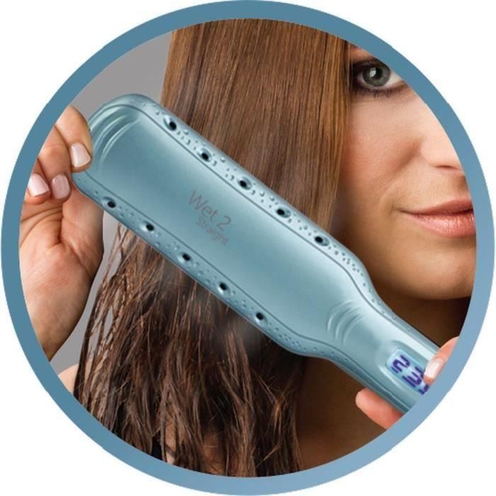 Plancha de pelo REMINGTON S7350, plancha de pelo profesional Wet2Straight, placas flotantes de cerámica avanzadas, cuidado anti-frizz 4 Plancha de pelo REMINGTON S7350, plancha de pelo profesional Wet2Straight, placas flotantes de cerámica avanzadas, cuidado anti-frizz 4