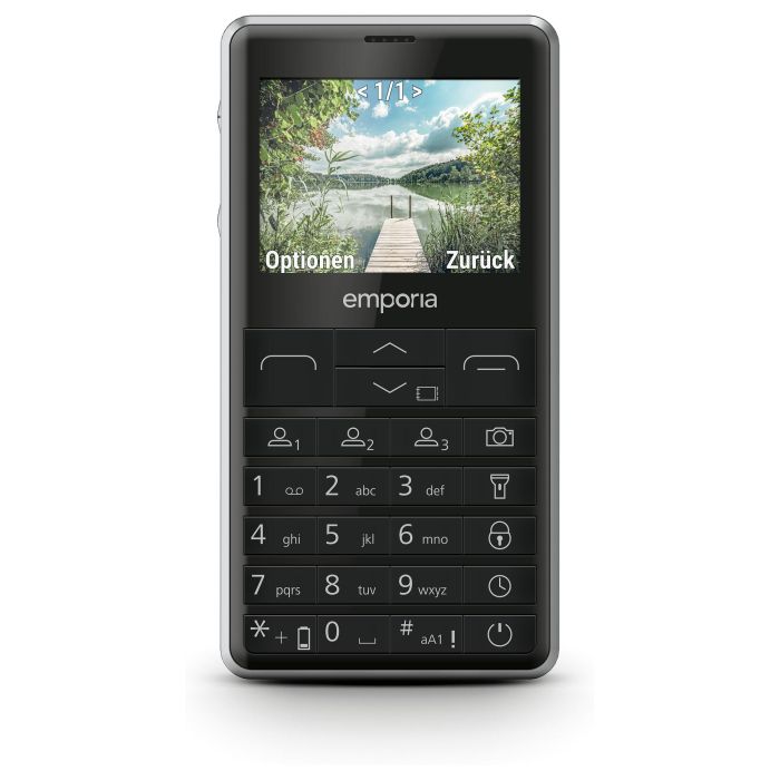 Emporia PRIME M76 LTE Teléfono Senior 4G con Teclado, Pantalla 2.31", Cámara 2 MP, 64 MB RAM, 128 MB ROM, 1400 mAh, Color Negro