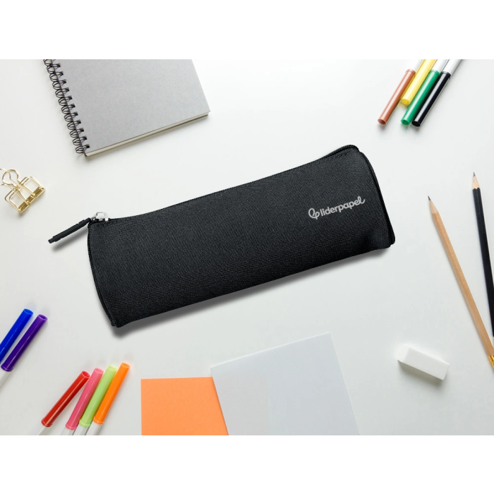 Liderpapel Estuche Portatodo Classic Cilíndrico Ancho 210x70mm Negro 8