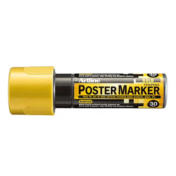 Artline EPP-30 Rotulador Poster Marker Punta Rectangular 30 mm Color Oro 1