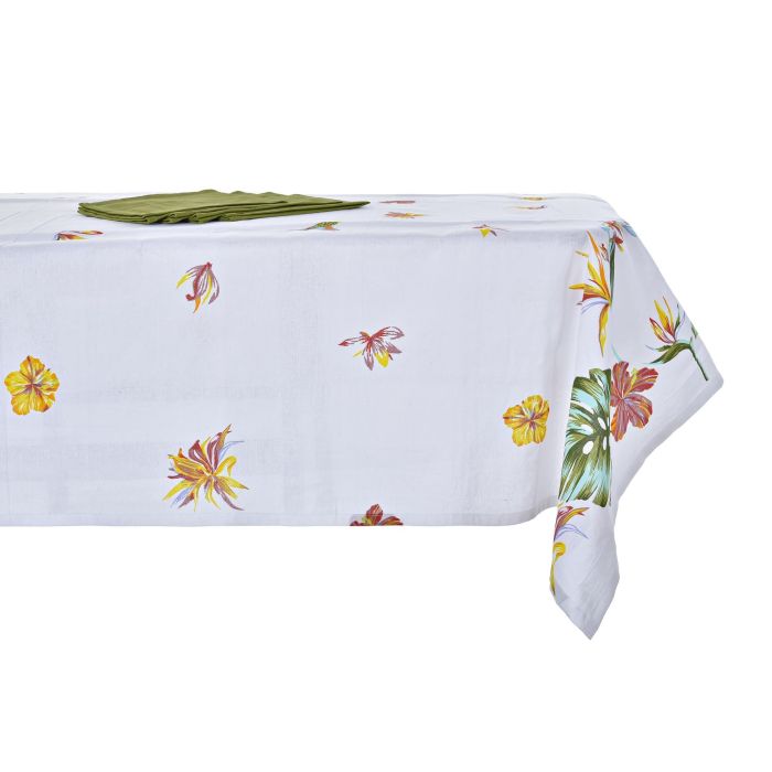 DKD Home Decor Mantel Poliéster Tropical Colección Tropic Garden Multicolor Verde 150x150 cm - Pack de 2 Unidades 3 DKD Home Decor Mantel Poliéster Tropical Colección Tropic Garden Multicolor Verde 150x150 cm - Pack de 2 Unidades 3