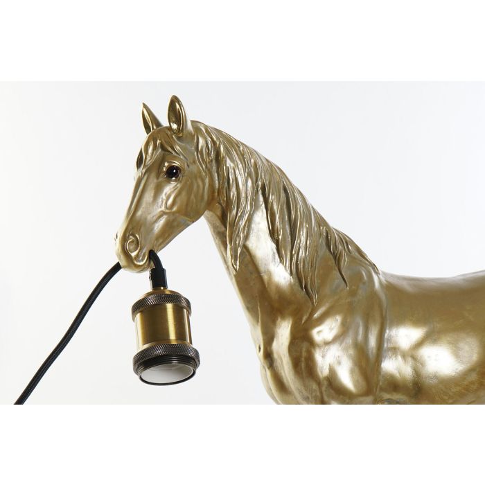DKD Home Decor Lámpara de Sobremesa Moderna con Forma de Caballo Dorada de Resina E27 50W 16.5x47x59.5 cm 2 DKD Home Decor Lámpara de Sobremesa Moderna con Forma de Caballo Dorada de Resina E27 50W 16.5x47x59.5 cm 2