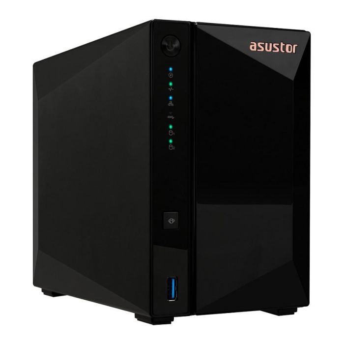 Asustor Servidor NAS 2 Bahías Quad-Core 2.5GbE 2GB DDR4 RAM 1
