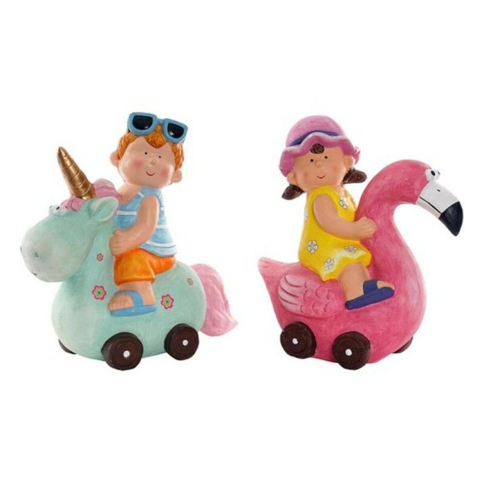 Figura Decorativa DKD Home Decor Niños Fibra de Vidrio (2 pcs) Figura Decorativa DKD Home Decor Niños Fibra de Vidrio (2 pcs)