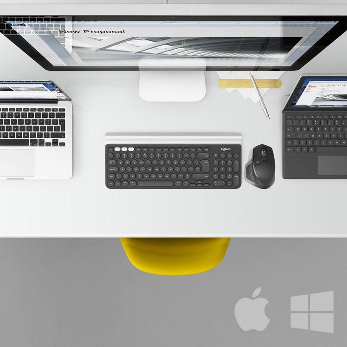 Logitech MX Master 2S Ratón Inalámbrico RF y Bluetooth, Láser, 1000 DPI, Grafito 3