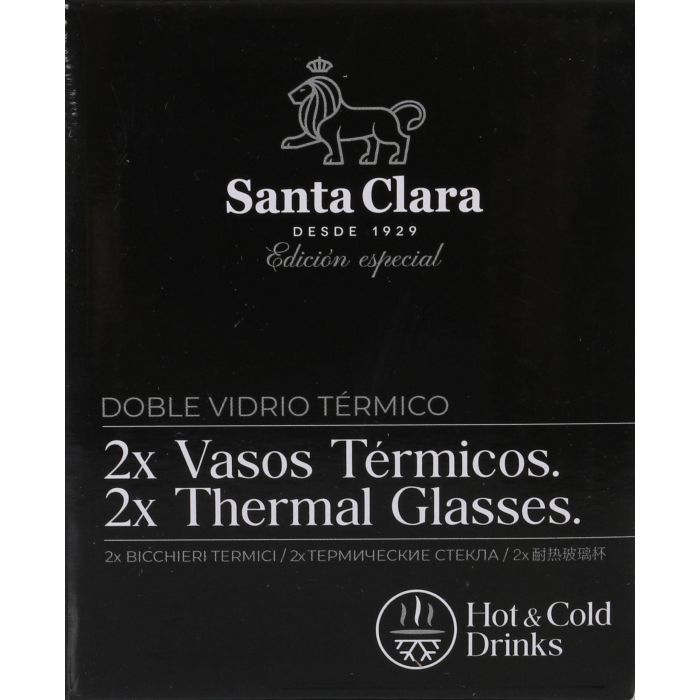 Set 2 Vasos térmicos Boro 100 ml Santa Clara (2 Cajas) 2 Set 2 Vasos térmicos Boro 100 ml Santa Clara (2 Cajas) 2
