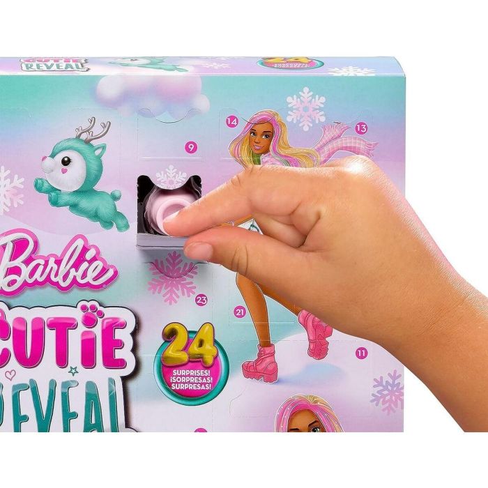 Barbie HJX76 Calendario de Adviento Cutie Reveal con 1 muñeca y 24 sorpresas, 3 looks, 4 animales y accesorios 5 Barbie HJX76 Calendario de Adviento Cutie Reveal con 1 muñeca y 24 sorpresas, 3 looks, 4 animales y accesorios 5
