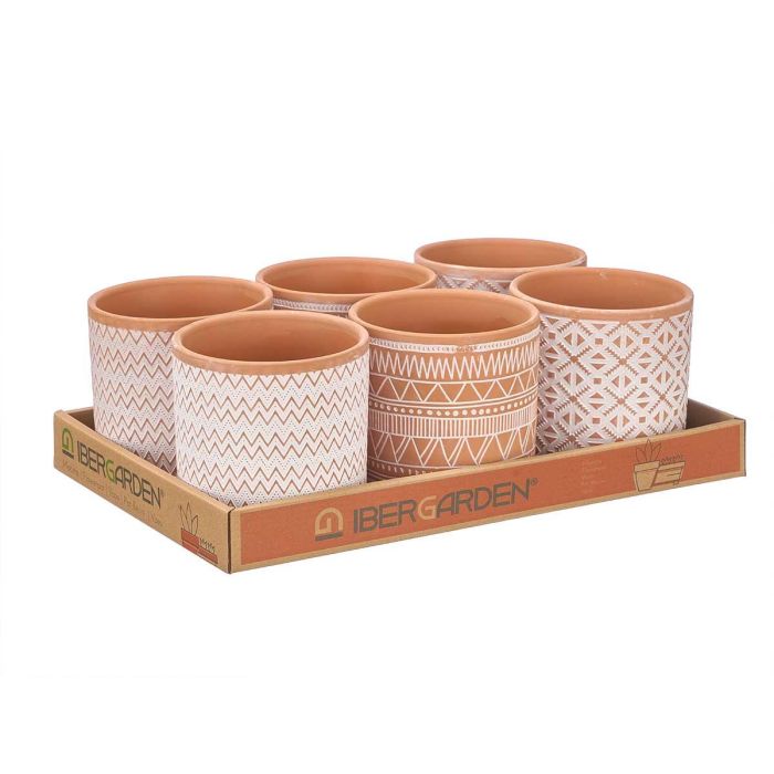 Maceta de cerámica color terracota Ibergarden 13.5x14x13.5 cm (12 Unidades) 2 Maceta de cerámica color terracota Ibergarden 13.5x14x13.5 cm (12 Unidades) 2