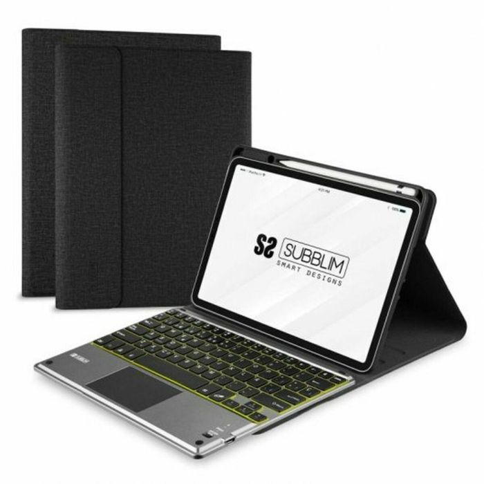 SUBBLIM Funda con Teclado KEYTAB Pro BT Touchpad Retroiluminado para iPad 10.9" 10a Gen Black 9