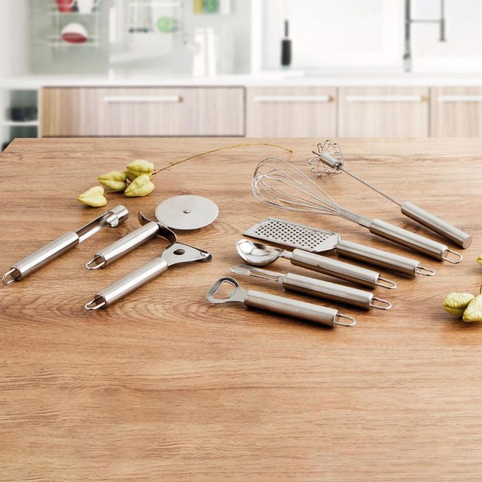 Quid Pelador de Patatas Acero Inoxidable Kitchen Renova, 19x2x2 cm - Utensilio Cocina con Mango de Acero, Apto Lavavajillas 1